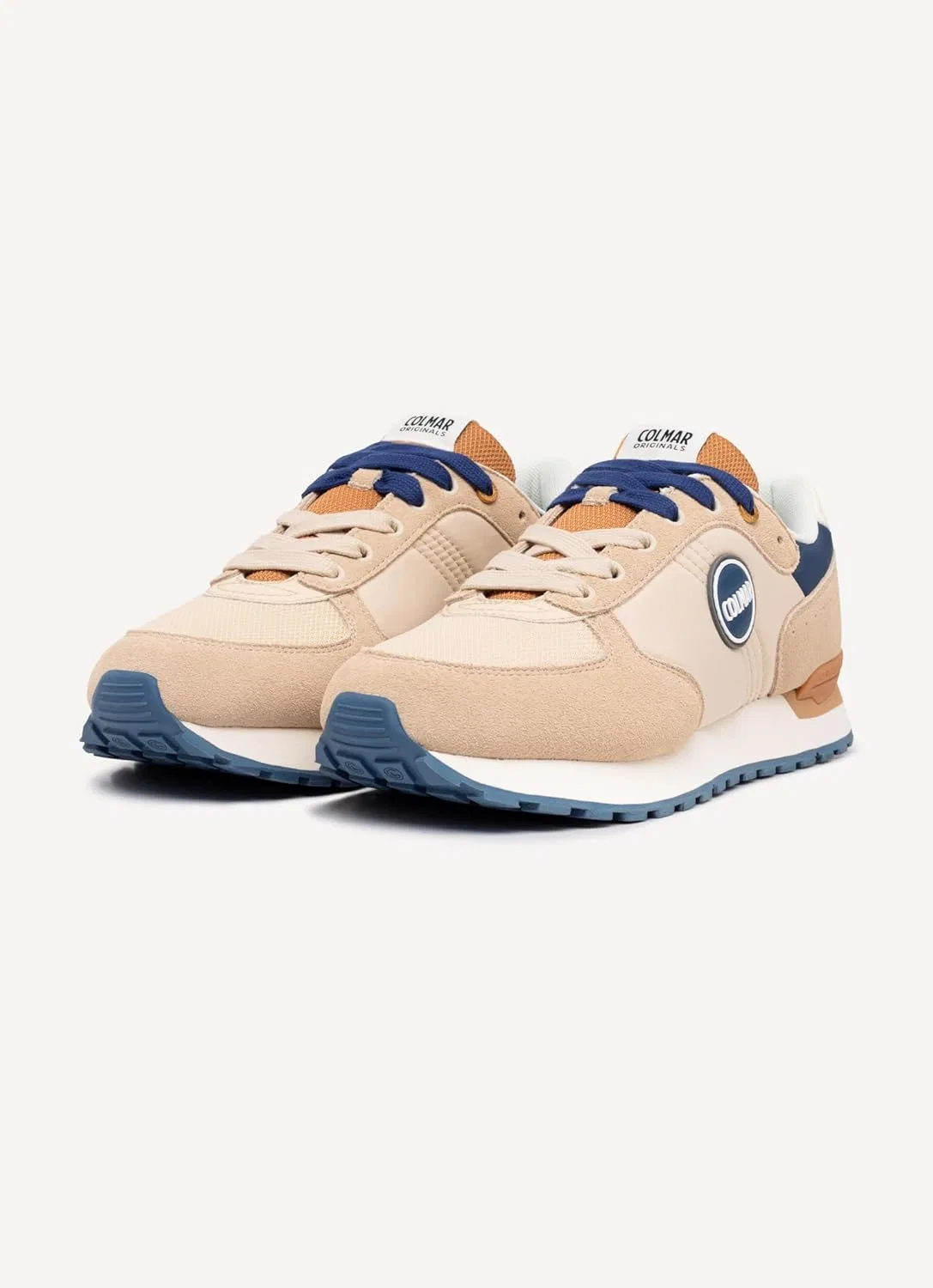 Мужские низкие кроссовки COLMAR Travis Authentic, Beige Blue Denim Brown — фото 2