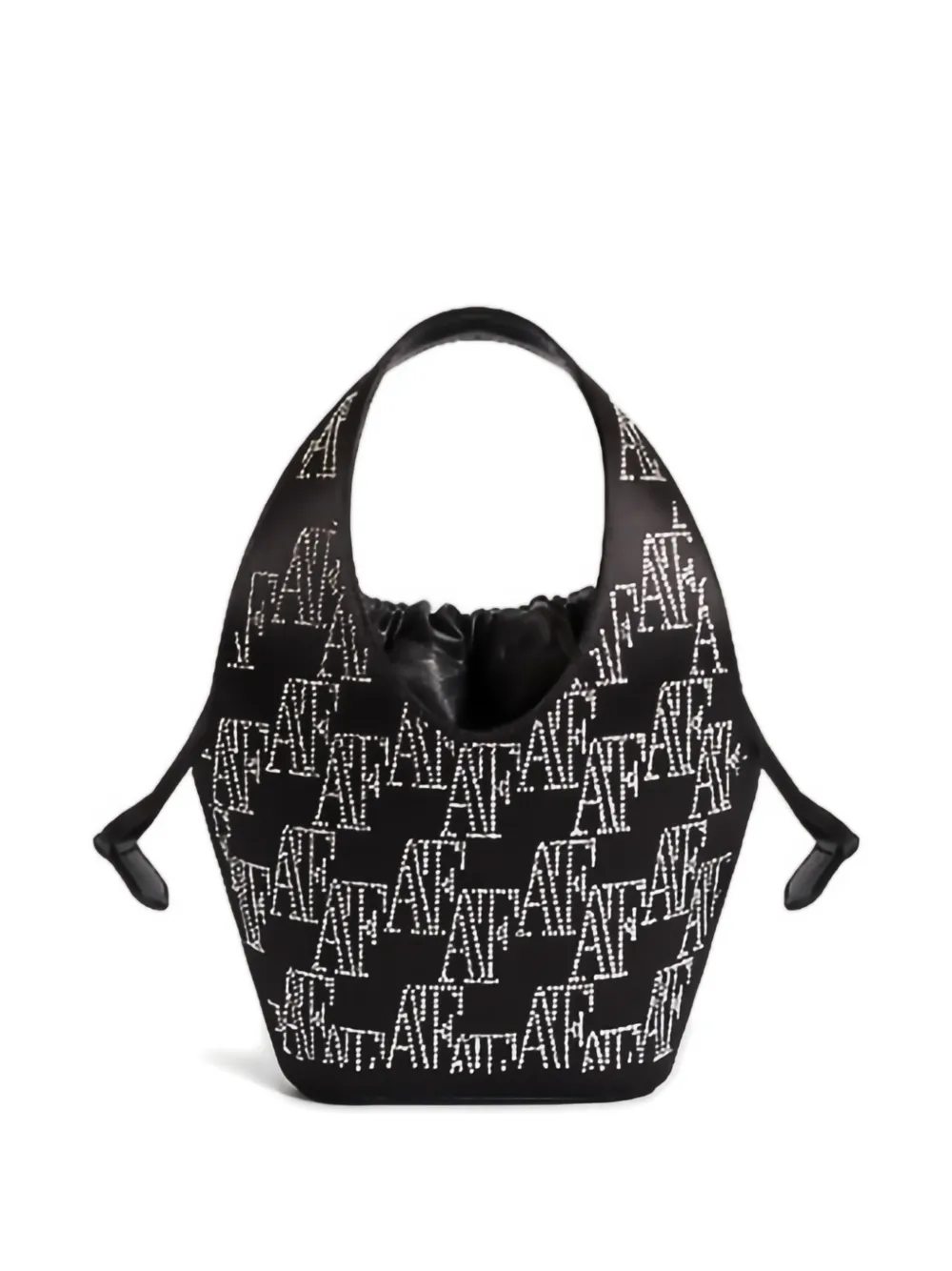 

Сумка с монограммным узором и бусинами Alberta Ferretti, черный