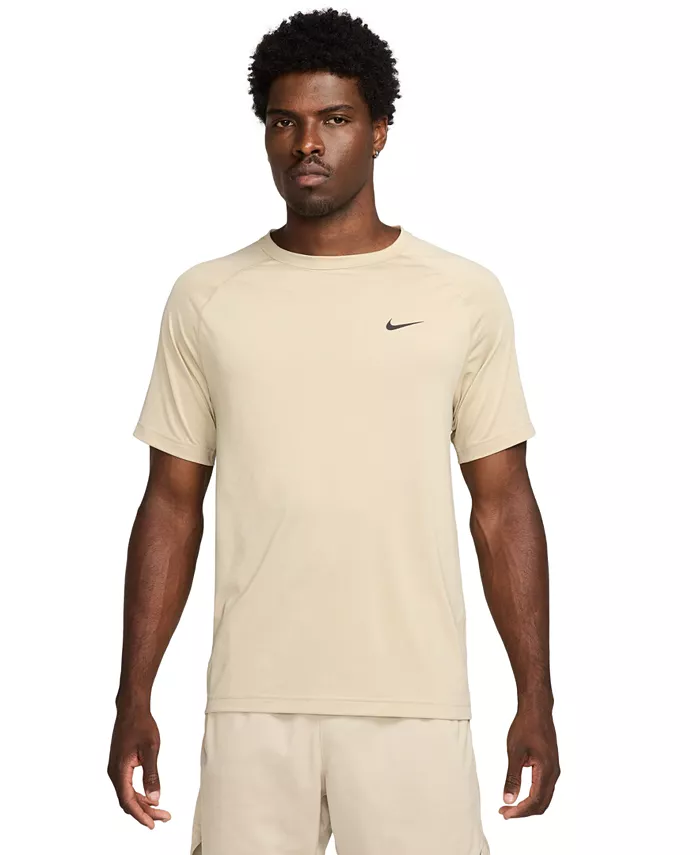 

Мужская свободная футболка для фитнеса с коротким рукавом Dri-FIT Nike, коричневый/бежевый