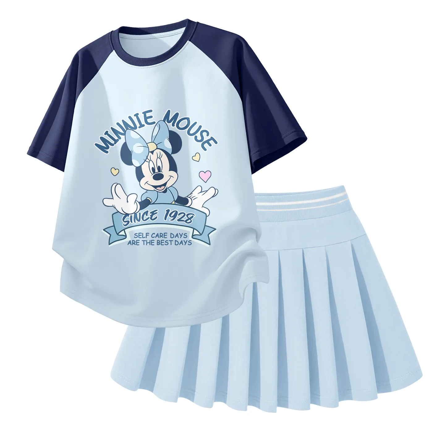 Детский комплект юбка Disney, Di L Ribbon Sky Blue+Solid Color Sky Blue