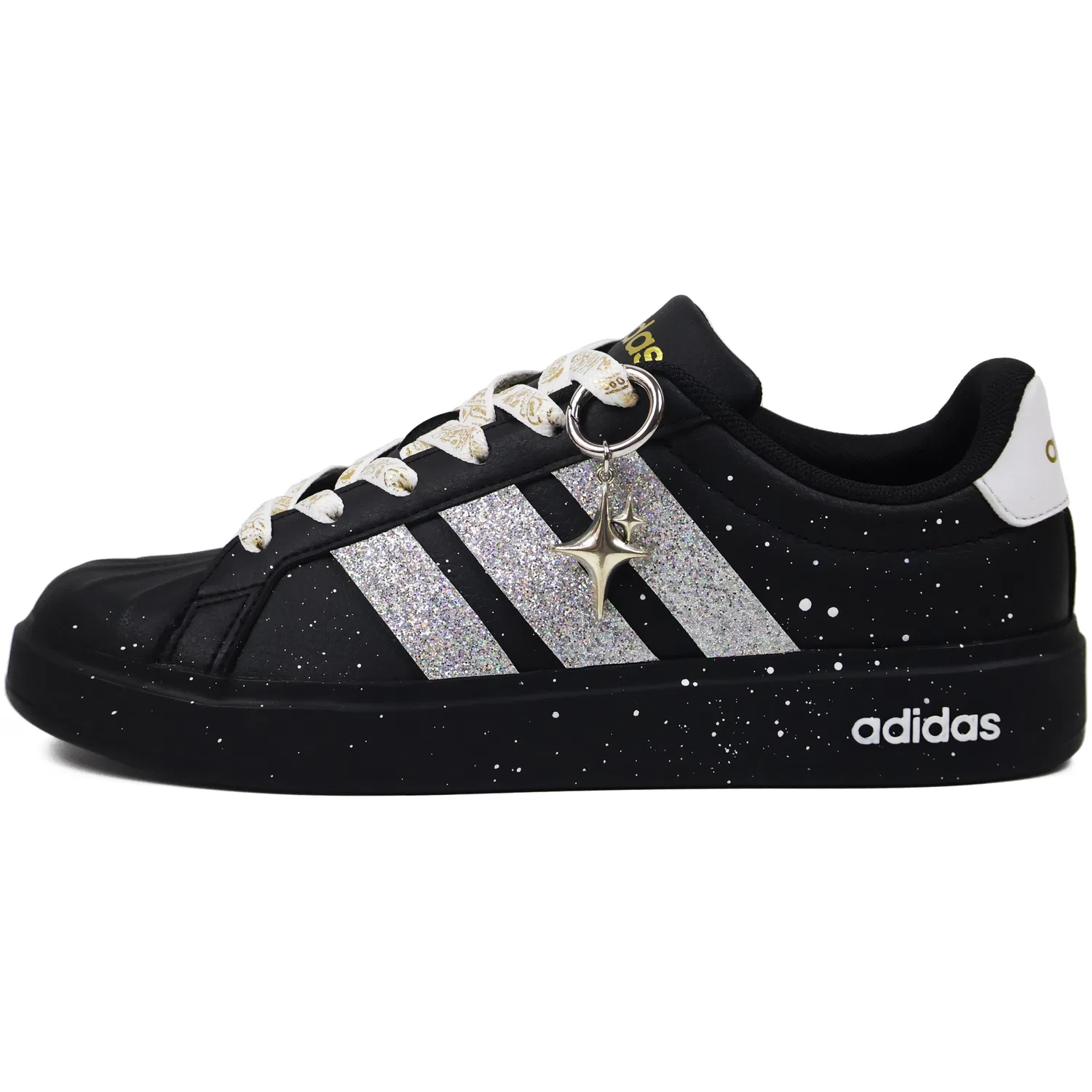 Кроссовки для скейтбординга детские Adidas Street Talk черно-серебристые