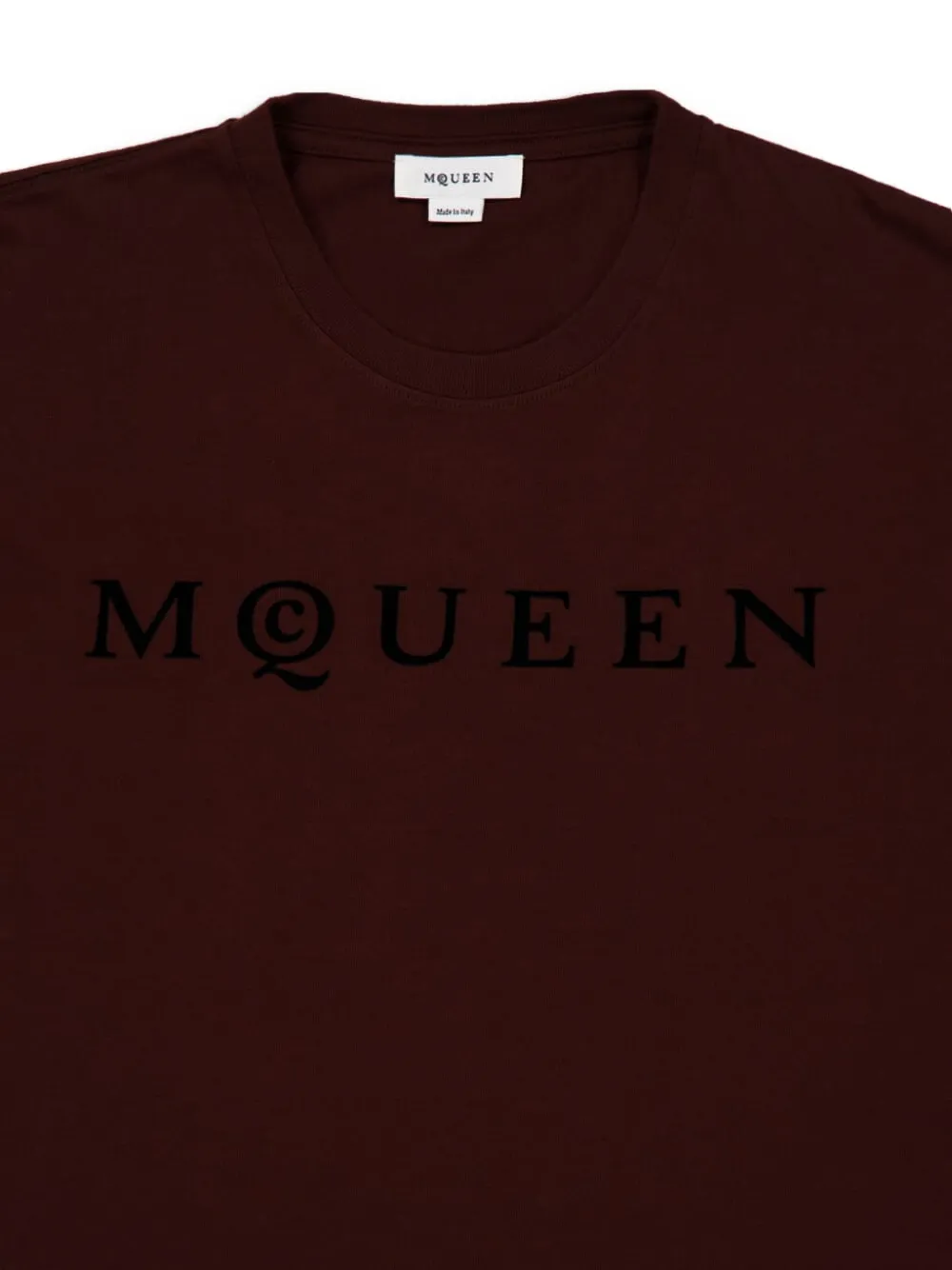 Футболка маддер с флокированным логотипом Alexander Mcqueen, коричневый — фото 3