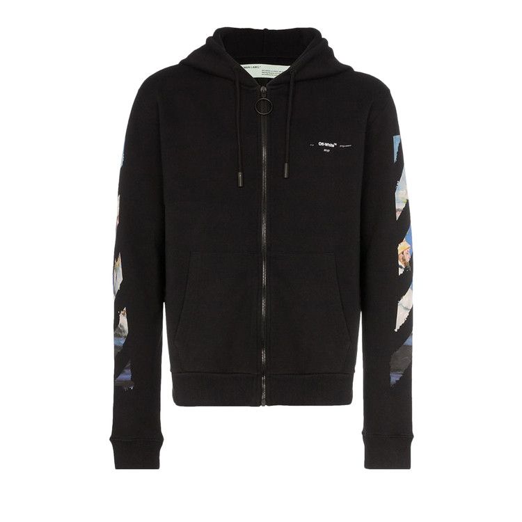 

Худи Off-White Diag Multicolour Zipped Hoodie, Black