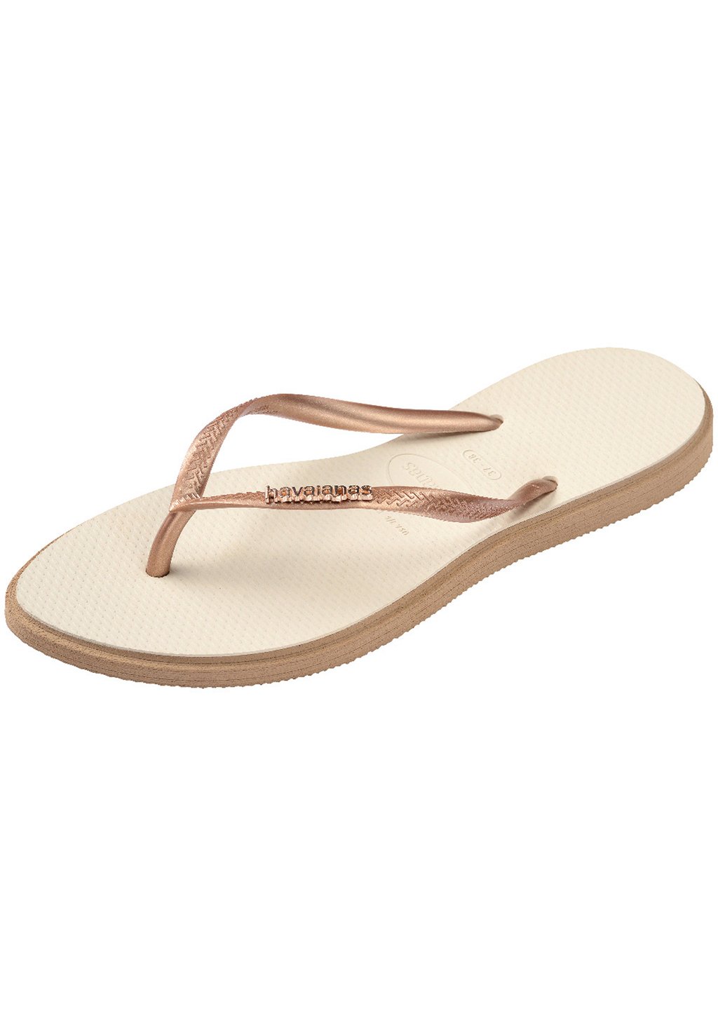 Шлепанцы SLIM POINT - T-bar sandals Havaianas, цвет Rose Gold/Beige — фото 3