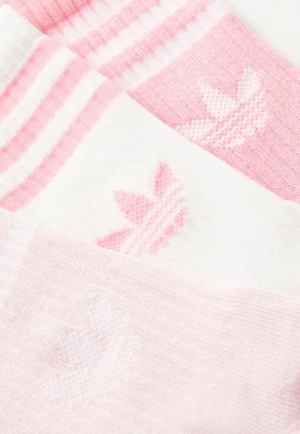 3S crew s 6p k носки Adidas Originals, White/Bliss Pink/Clear Pink — фото 2