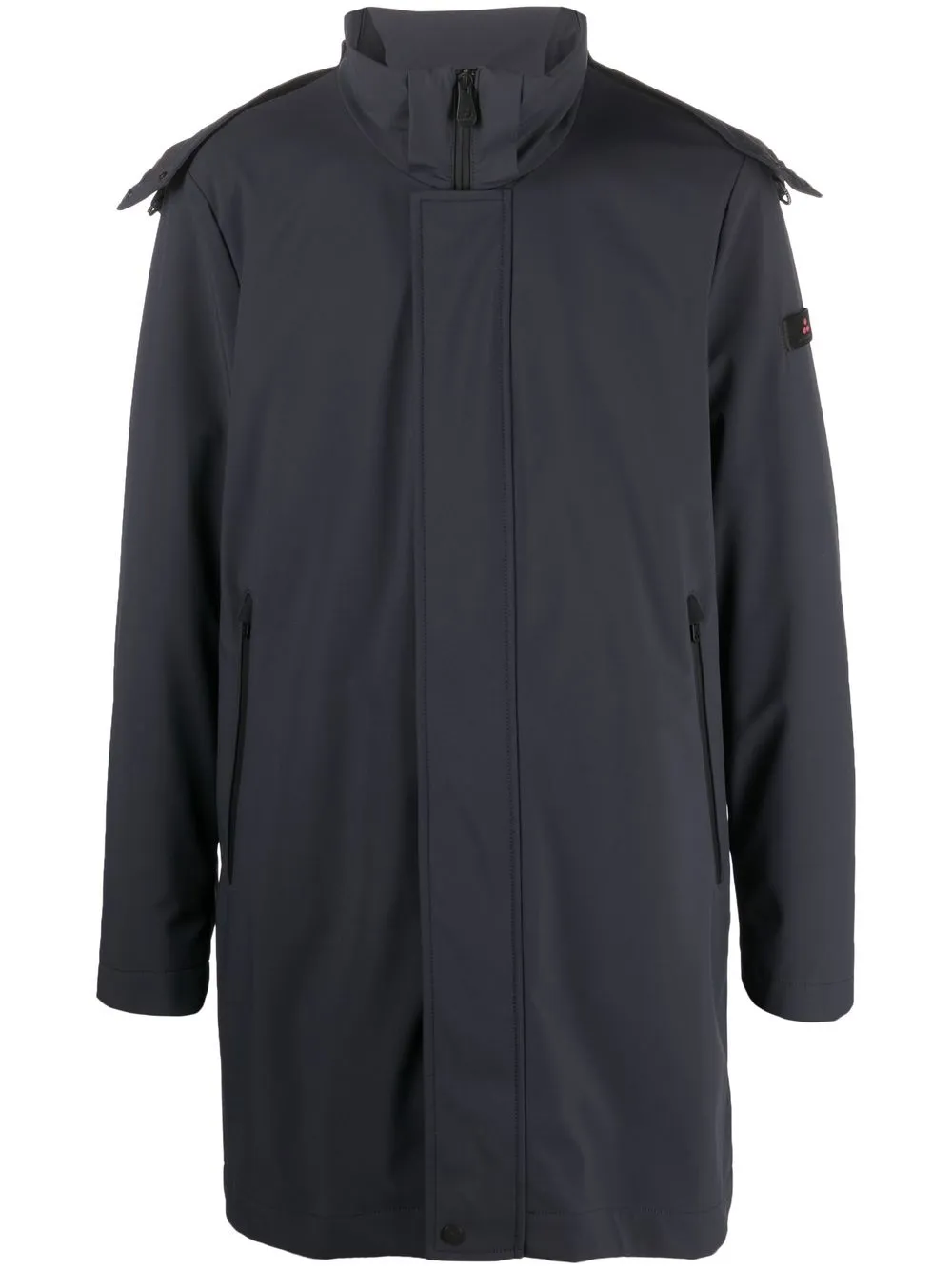 

Парка с капюшоном и нашивкой-логотипом Peuterey, синий