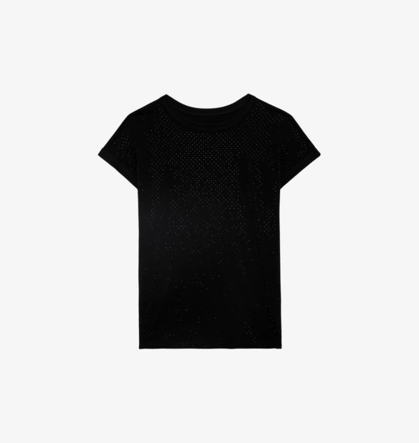 

Топ Cecilia из органического хлопка, украшенный стразами Zadig&Voltaire, цвет noir