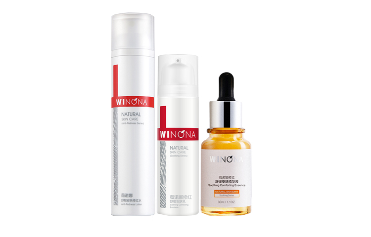 

Winona Набор для ухода за кожей Hydrating Skin Tone Red Relief из трех предметов: подтягивающий, увлажняющий, успокаивающий и восстанавливающий