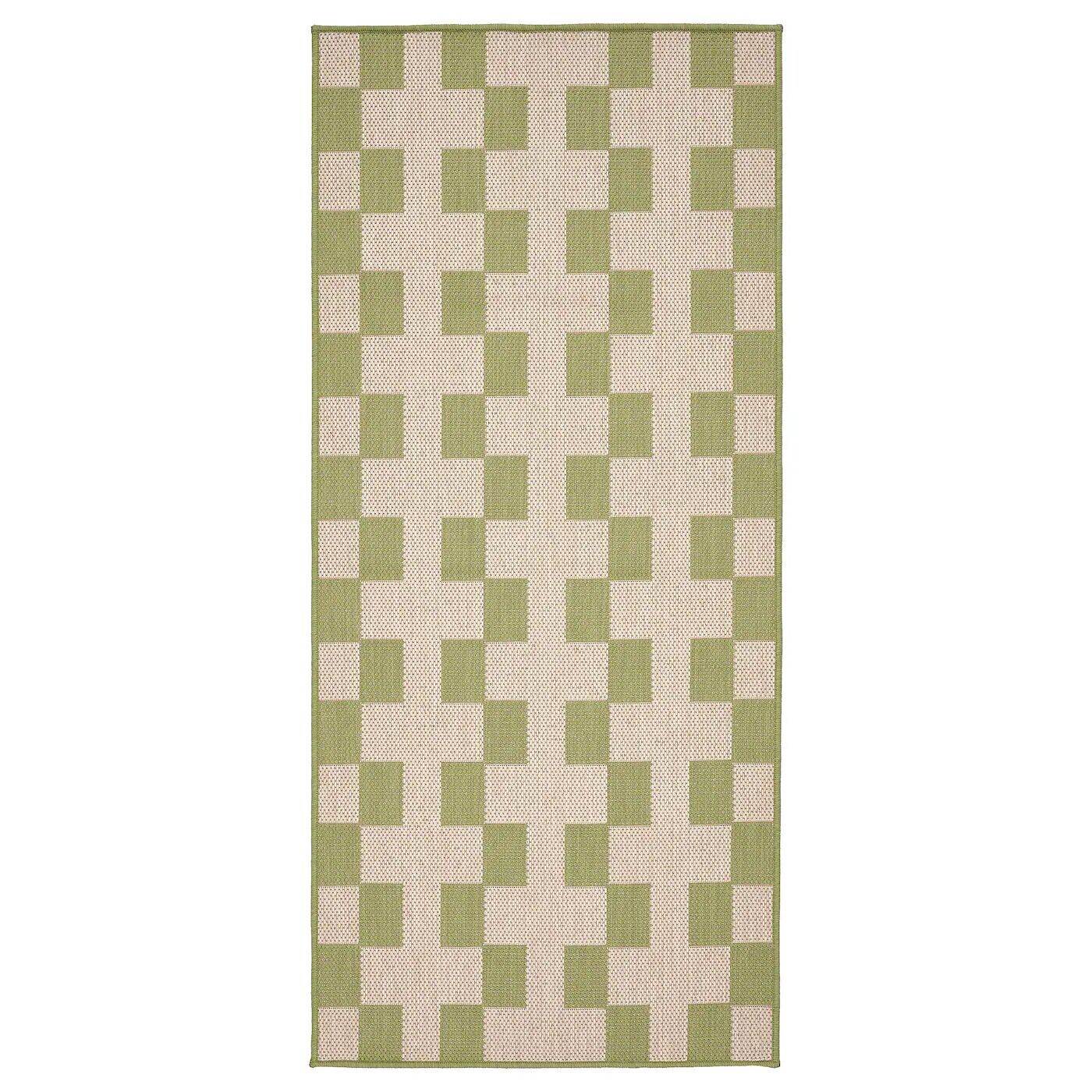 

Кухонный ковер, плоский тканый зеленый/белый, 70x160 см, GÅNGSTIG IKEA