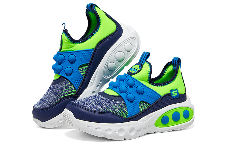 Детские кроссовки Skechers для бега с защитой от истирания, морской синий — фото 4