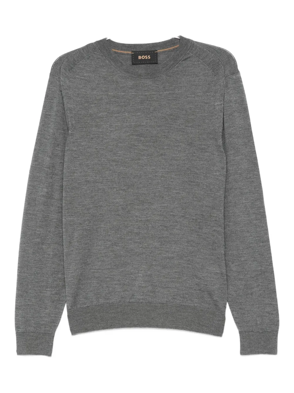 

Свитер с круглым вырезом BOSS, серый