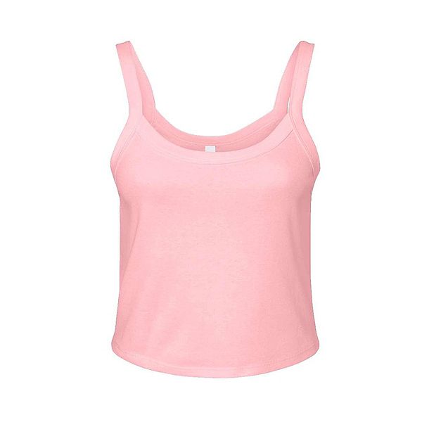 

Блузка Bella + Canvas женская микро-ребро на тонких бретелях Bella+Canvas, Solid Pink Blend