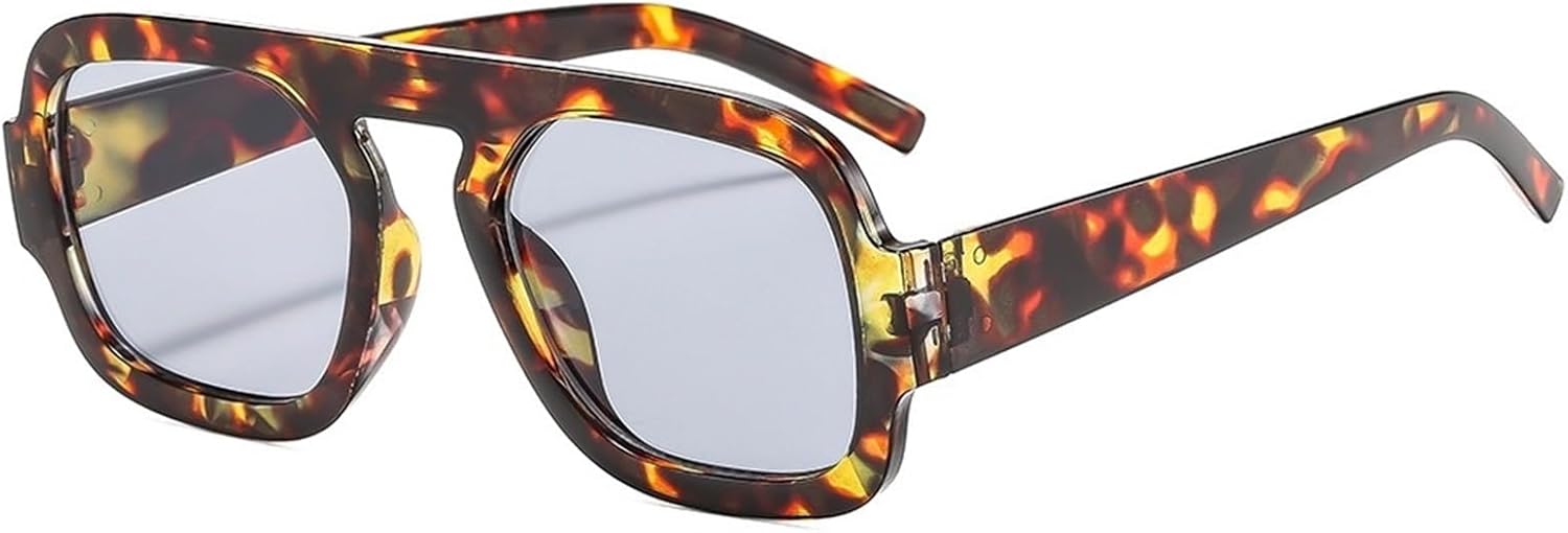 

Мужские солнцезащитные очки квадратной оправы большого размера, модные, для отдыха на природе, шопинга, женские декоративные солнцезащитные очки Generic, Multi-colored