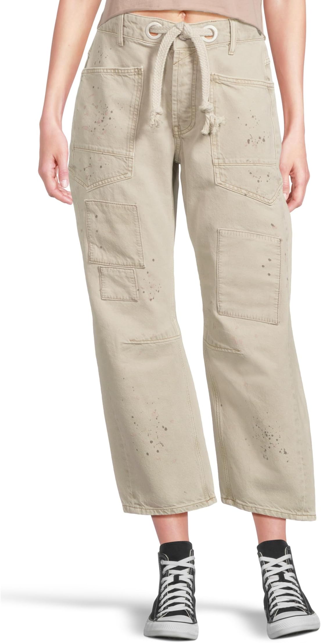 

Брюки Free People Moxie Low Slung Pull-On Barrel, цвет Jetty