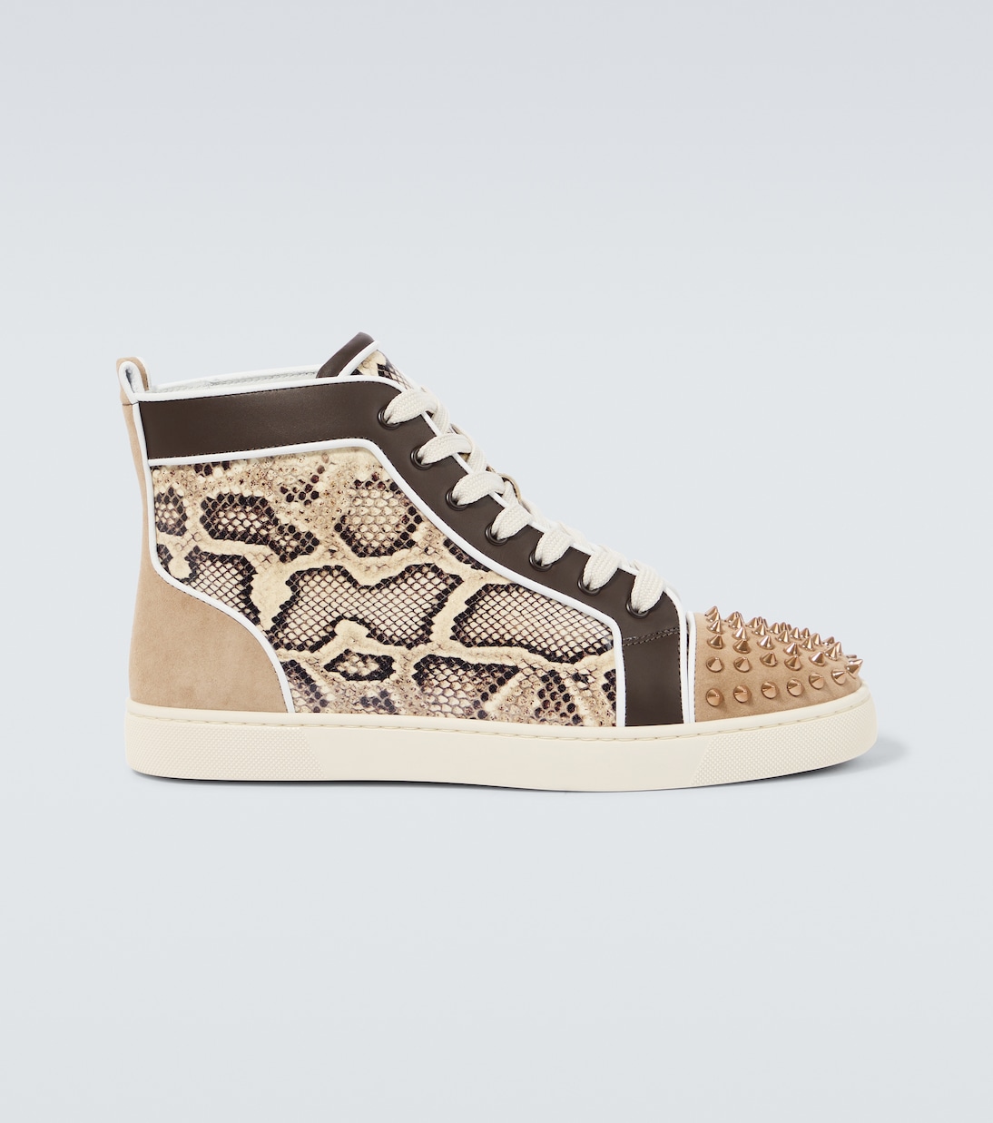 

Кожаные кроссовки Lou Spikes Christian Louboutin, Version Saharienne
