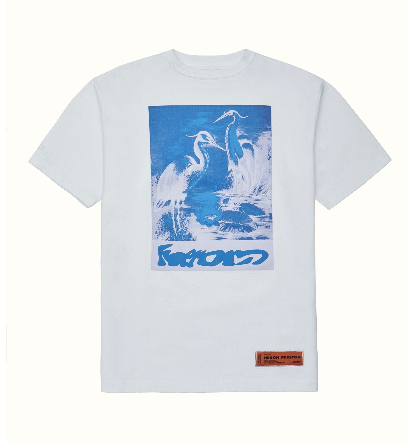 

Белая хлопковая женская футболка Heron Preston
