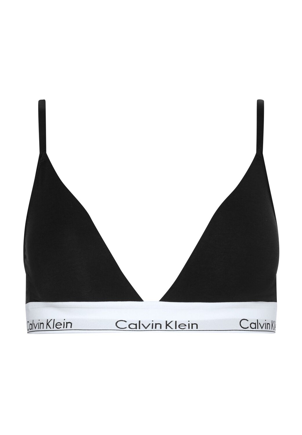 

Женский треугольный бюстгальтер с логотипом на поясе Calvin Klein, черный