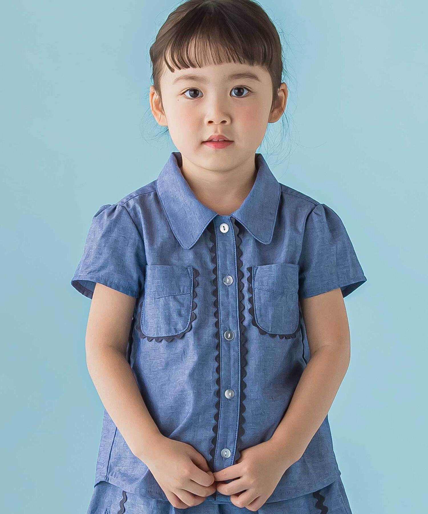 Комплект из комбинезона, блузки и шорт (95-150 см) BeBe Petits Pois Vert, Blue — фото 3