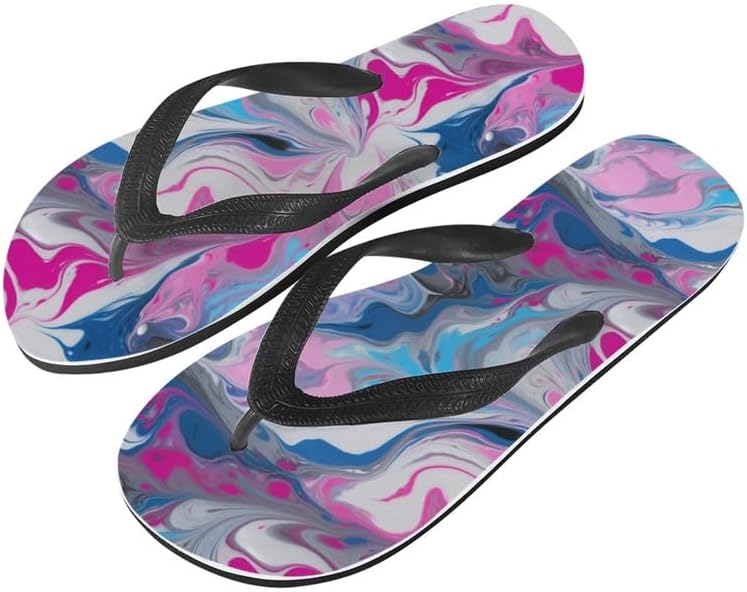 

Женские пляжные шлепанцы Semiouray с морской волной, милые ортопедические шлепанцы с лотосом, легкие плоские сандалии для дома и улицы на лето, Contrasting Colors Painting
