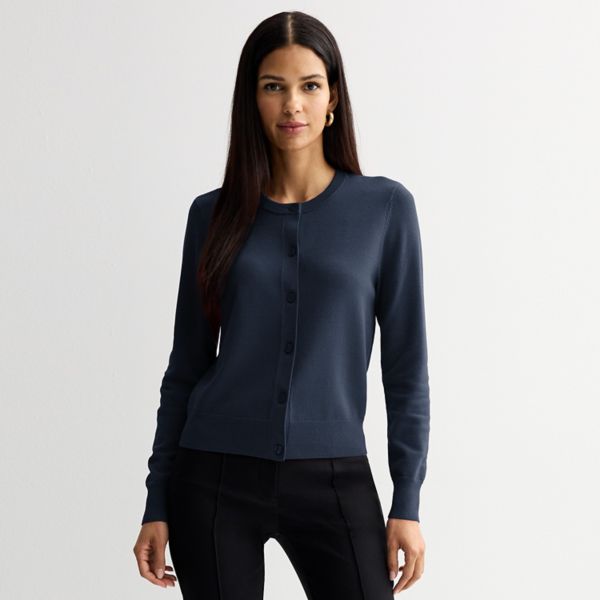 

Женский кардиган с круглым вырезом Nine West, цвет sky captain