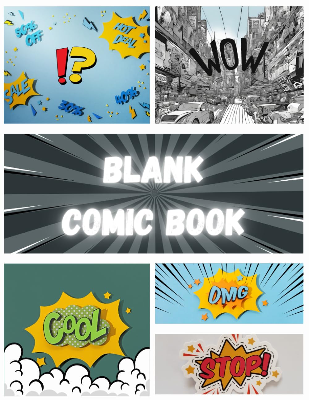 

Blank Comic Book | Unleash Your Superpowers: 112 Pages of Panels for Your Manga Masterpiece (Independently published)