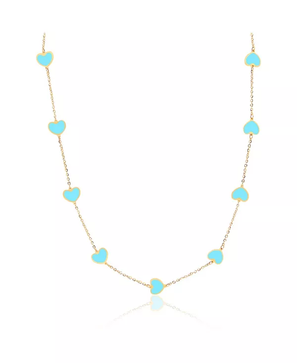 

Ожерелье в форме сердца с бирюзой, 14-каратное золото The Lovery, turquoise