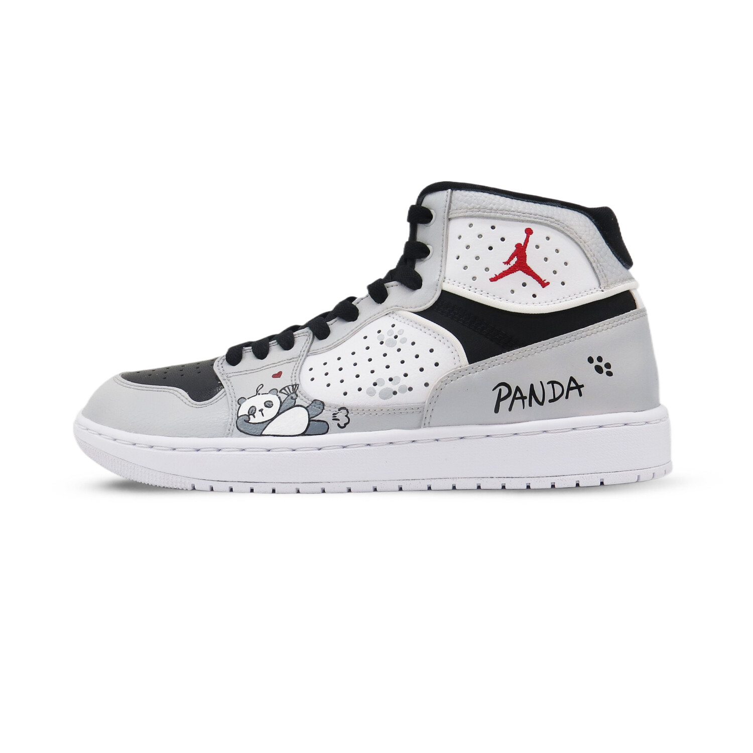 

Кроссовки Jordan Access Vintage Basketball Shoes Men High-top Black/white, светло-серый