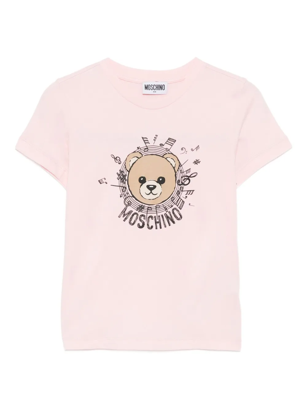 

Футболка с логотипом Moschino Kids, розовый