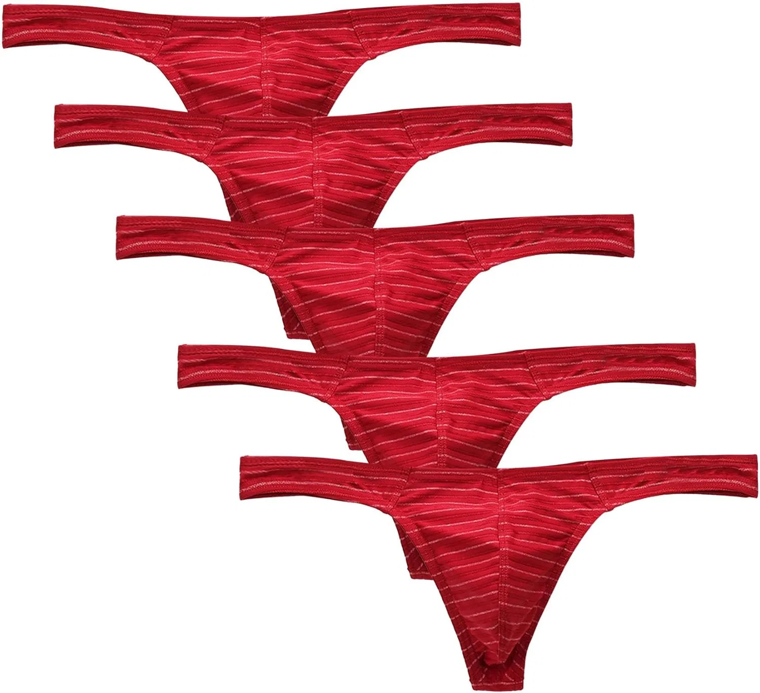 Брифы полосатые, Red, 5шт