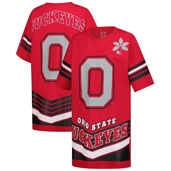 

Женское мини-платье-футболка scarlet ohio state buckeyes perfect score Gameday Couture