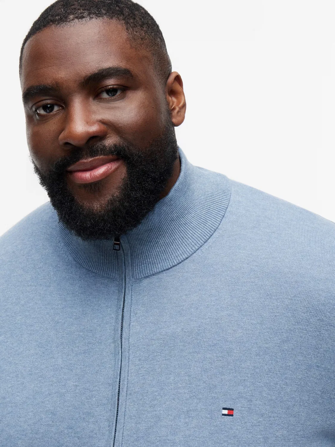 Вязаный кардиган 'ESSENTIAL' Tommy Hilfiger Big & Tall, Smoke Blue — фото 2