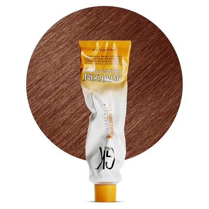 

GK HAIR Global Keratin Профессиональная крем-краска для волос в тюбике 3,4 жидких унции 100 мл Питательные и очищающие краски для укладки Высокоэффективный долговечный перманентный натуральный тонер Краска Медный блондин 7,4