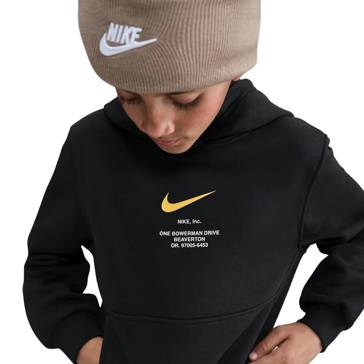 Детская толстовка Sportswear Athl Po Hoodie Bb Nike, черный — фото 3