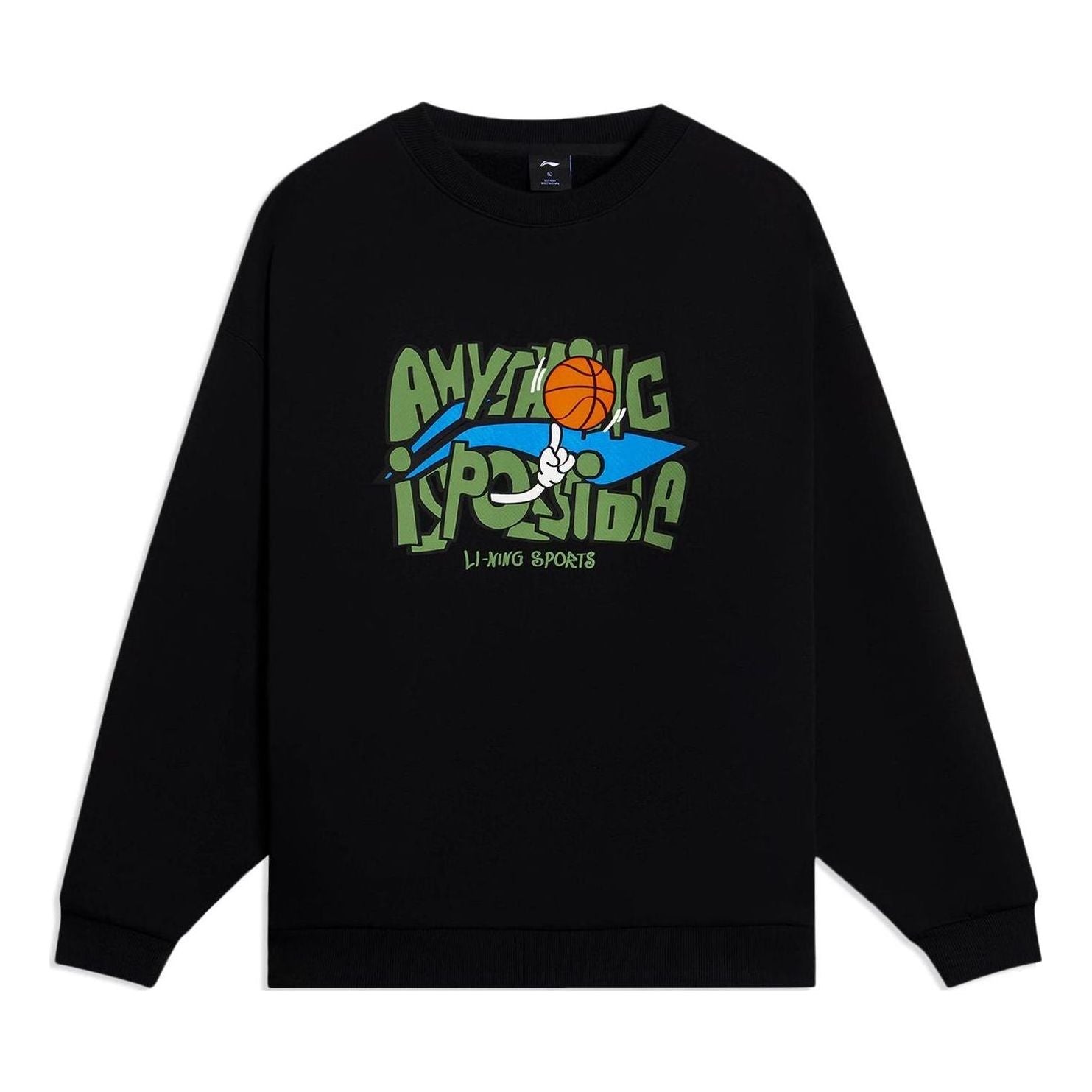 

Спортивная толстовка Li-Ning Hoops Comic Graphic Sweatshirt 'Black' AWDSG95-2, черный