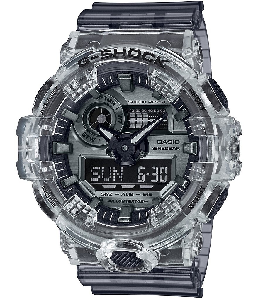

Ударопрочные часы G-Shock Ana Digi Clear Skeleton, серый