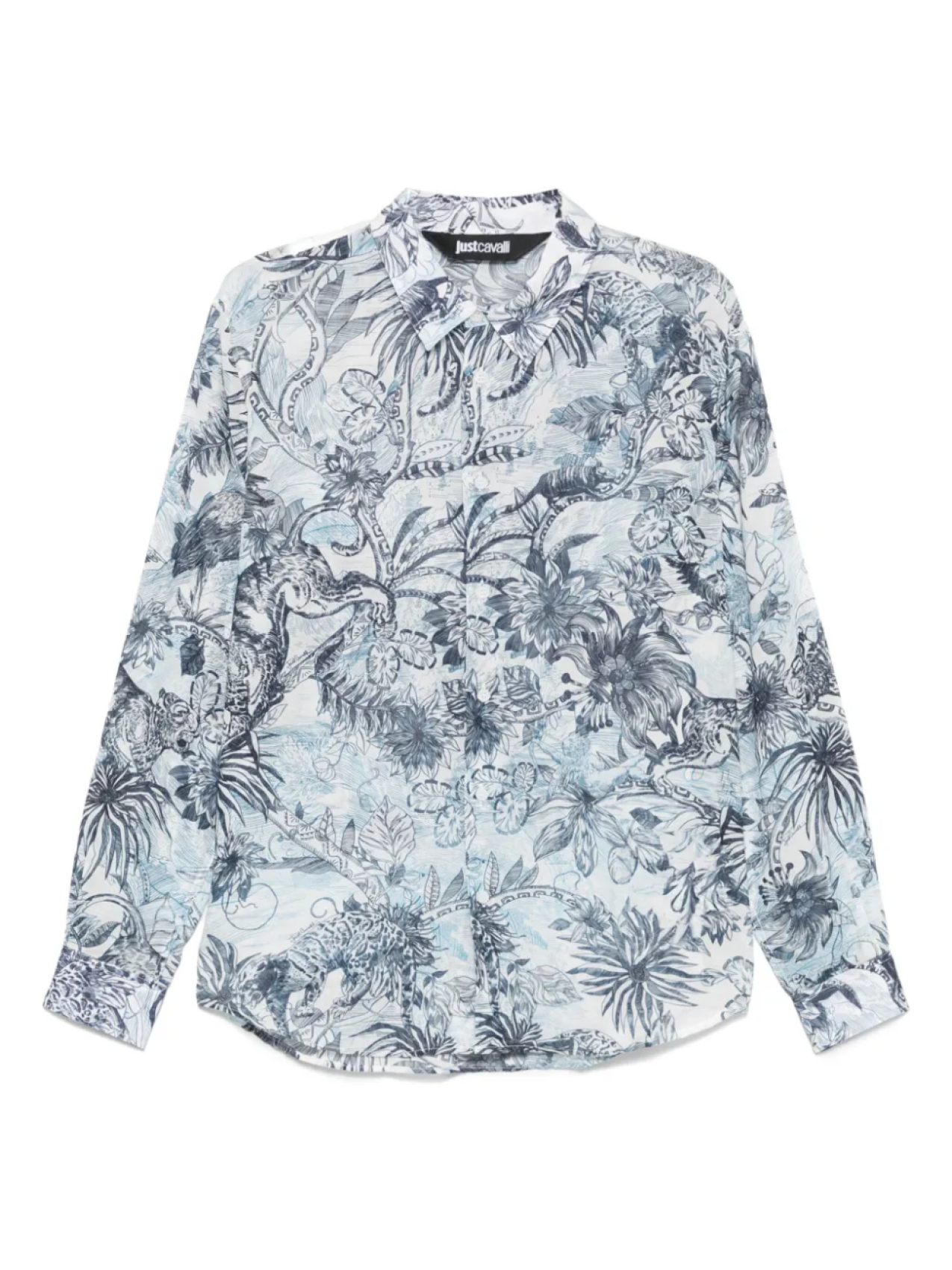 

Рубашка с принтом Just Cavalli, синий