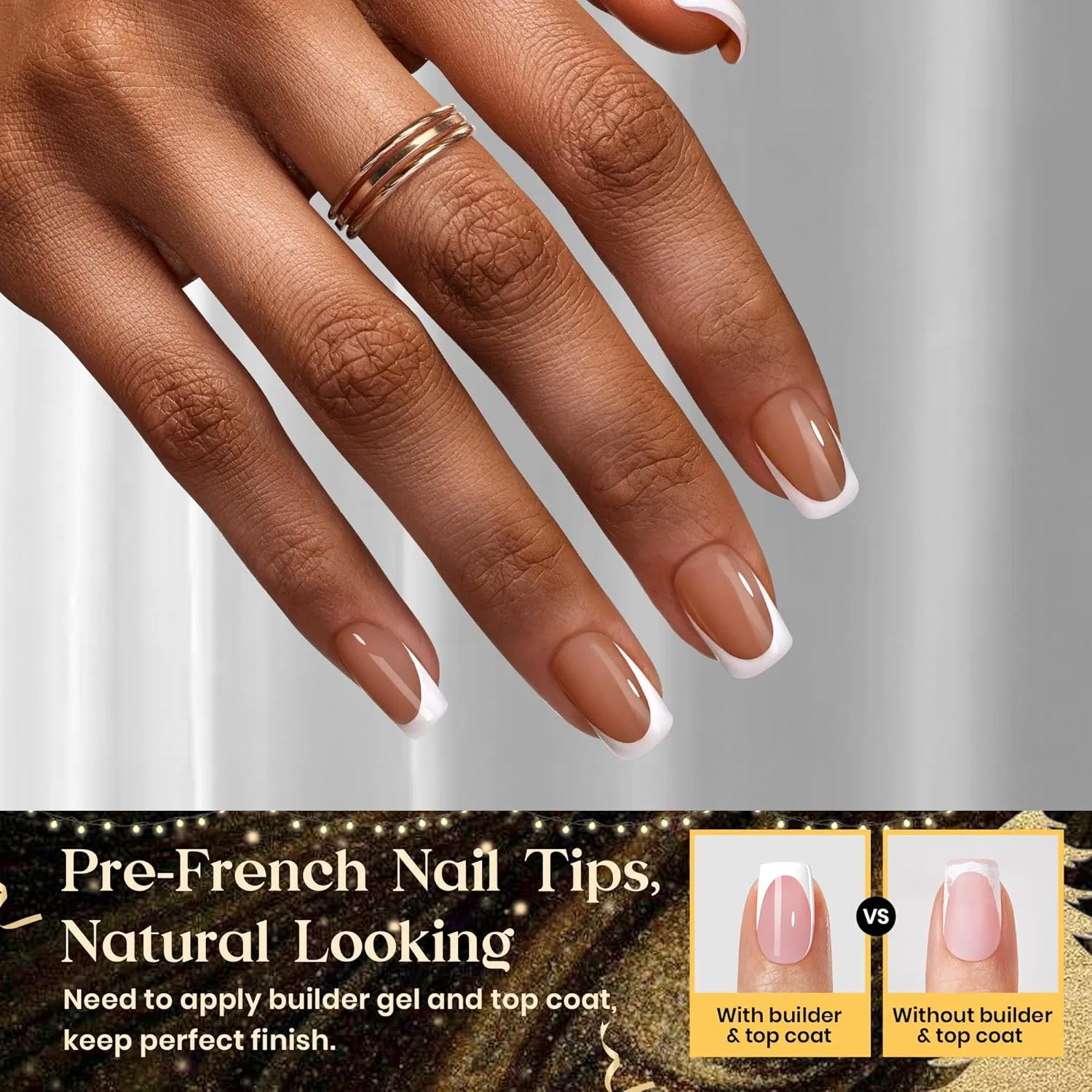 Накладные ногти «French Tip Press-on Nails» от Beetles Beetles Gel Polish — фото 2
