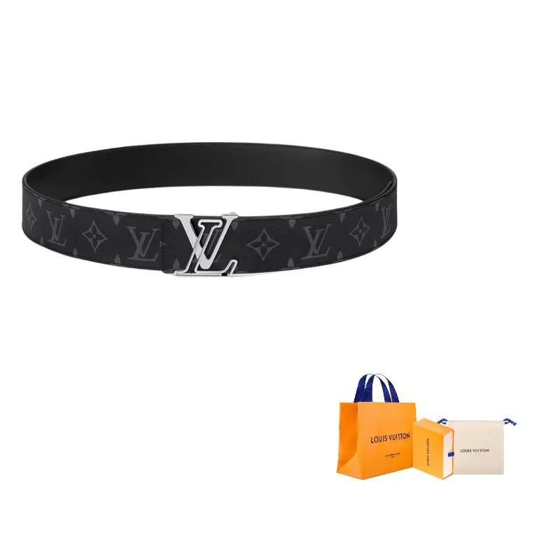 

Ремень мужской Louis Vuitton Leather с узором, черный