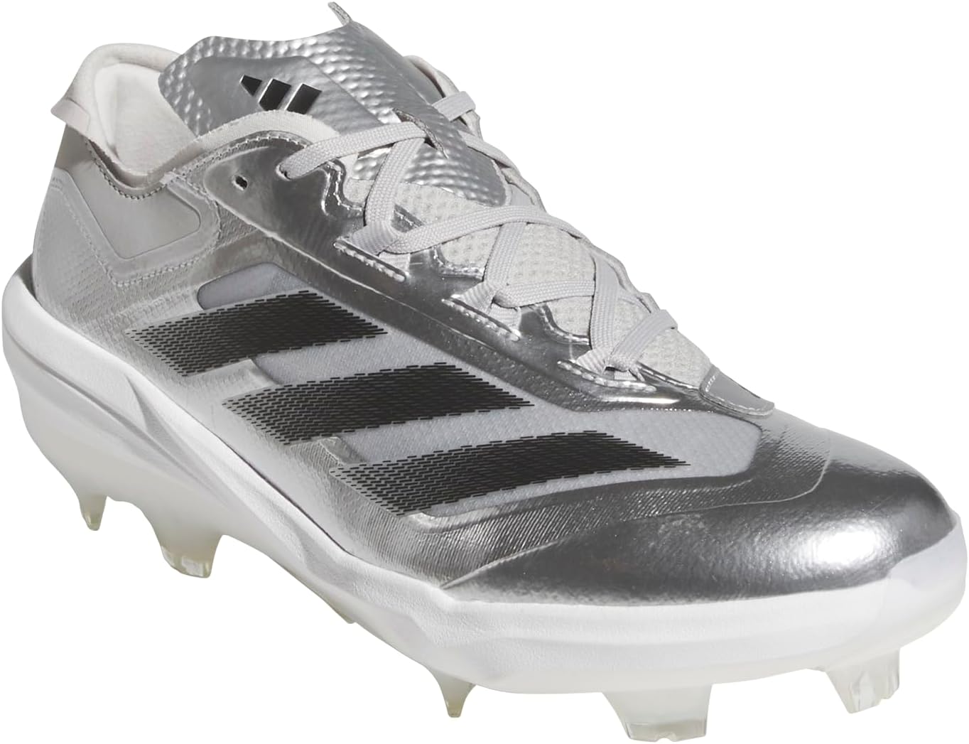 Мужские бейсбольные бутсы Adidas Adizero Impact TPU Silver Speed, черный/серый — фото 2