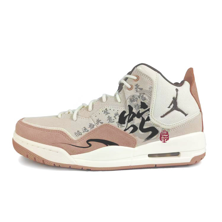 

Jordan Износостойкие мид-топ баскетбольные кроссовки Courtside 23 в винтажном стиле мужские коричневый белый