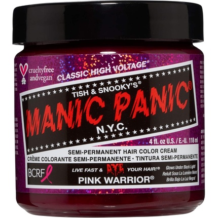 

Классическая краска для волос High Voltage Pink Warrior Manic Panic