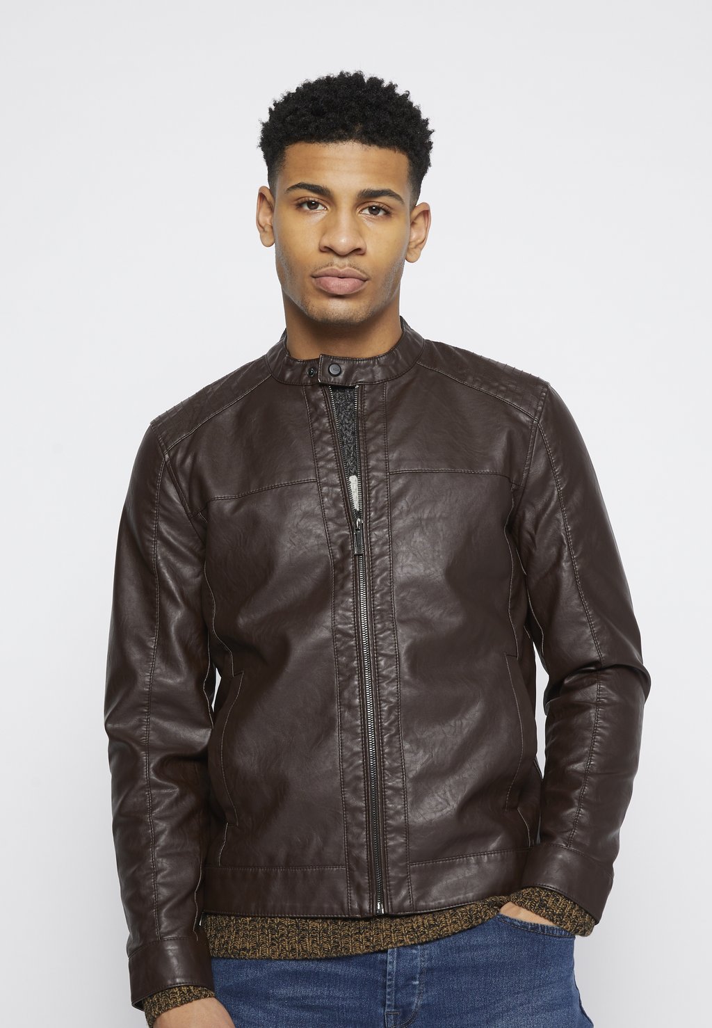 

Куртка из искусственной кожи ONSMIKE RACER JACKET Only & Sons, темно-коричневый