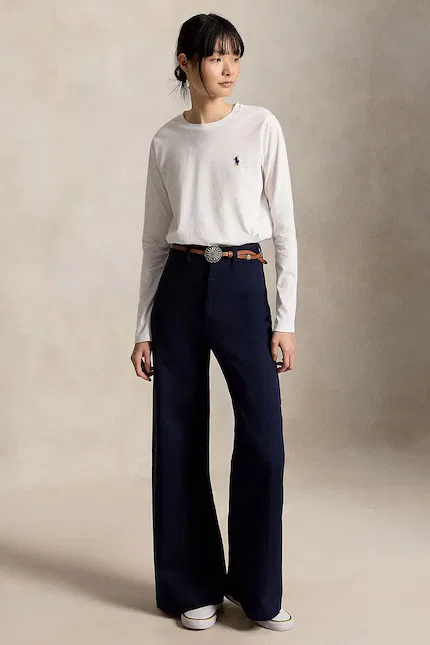 Топ с длинным рукавом Polo Ralph Lauren, белый — фото 3
