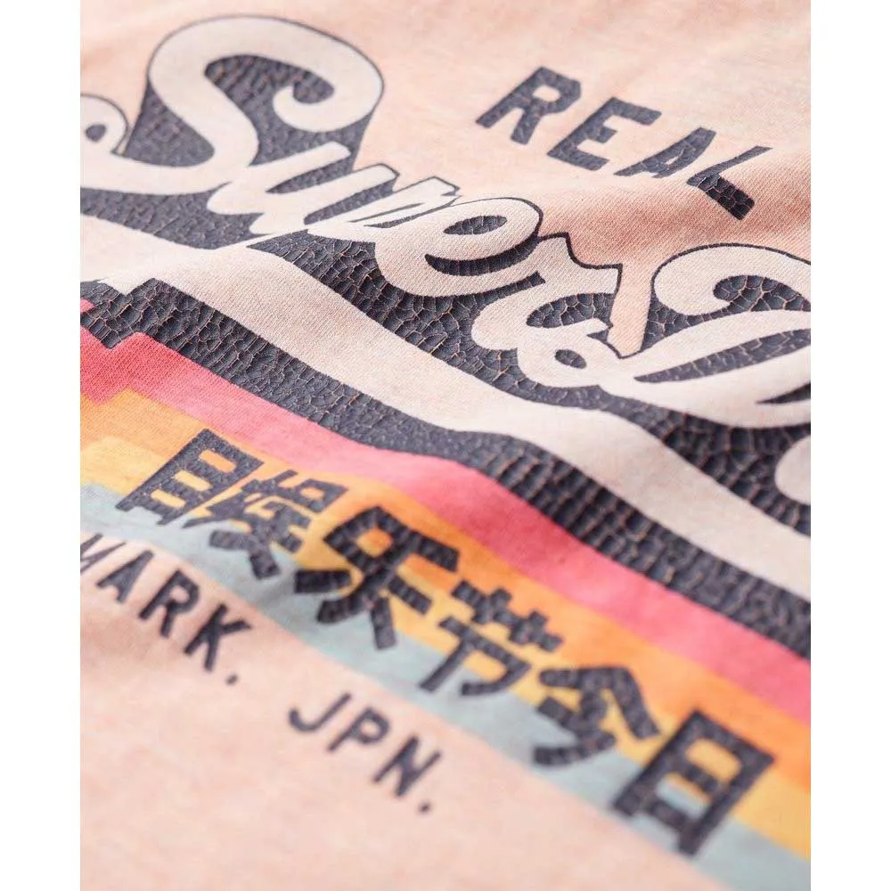 Футболка без рукавов Superdry Vintage Logo, розовый — фото 4
