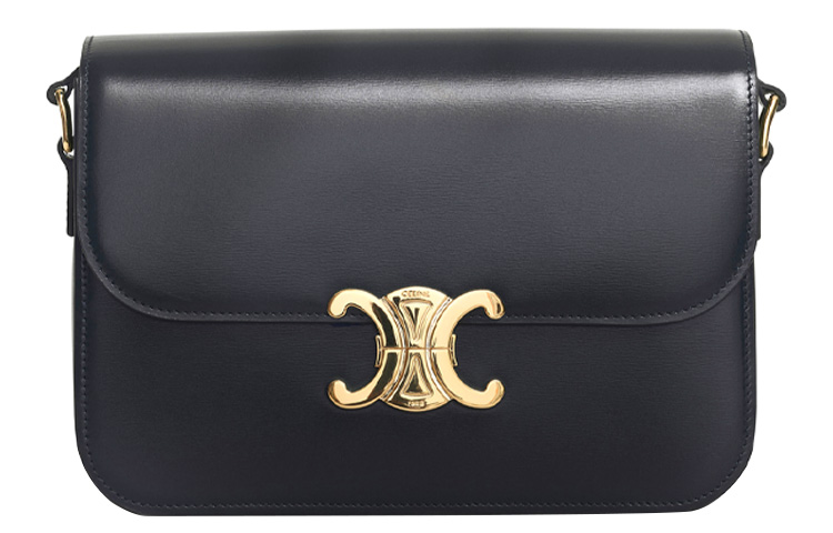 

Сумка через плечо CELINE Triomphe Arc De Triomphe из коровьей кожи, средний размер, черная