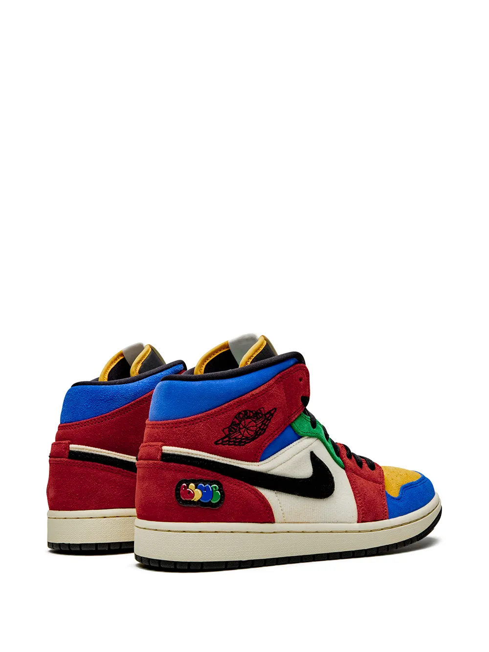 Кроссовки Air  1 Mid Blue The Great-Fearless Jordan, красный — фото 3