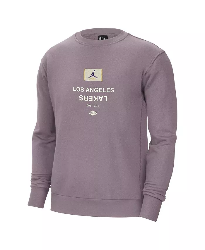 Мужской фиолетовый тяжелый толстовка Los Angeles Lakers Courtside Statement Edition Jordan — фото 2