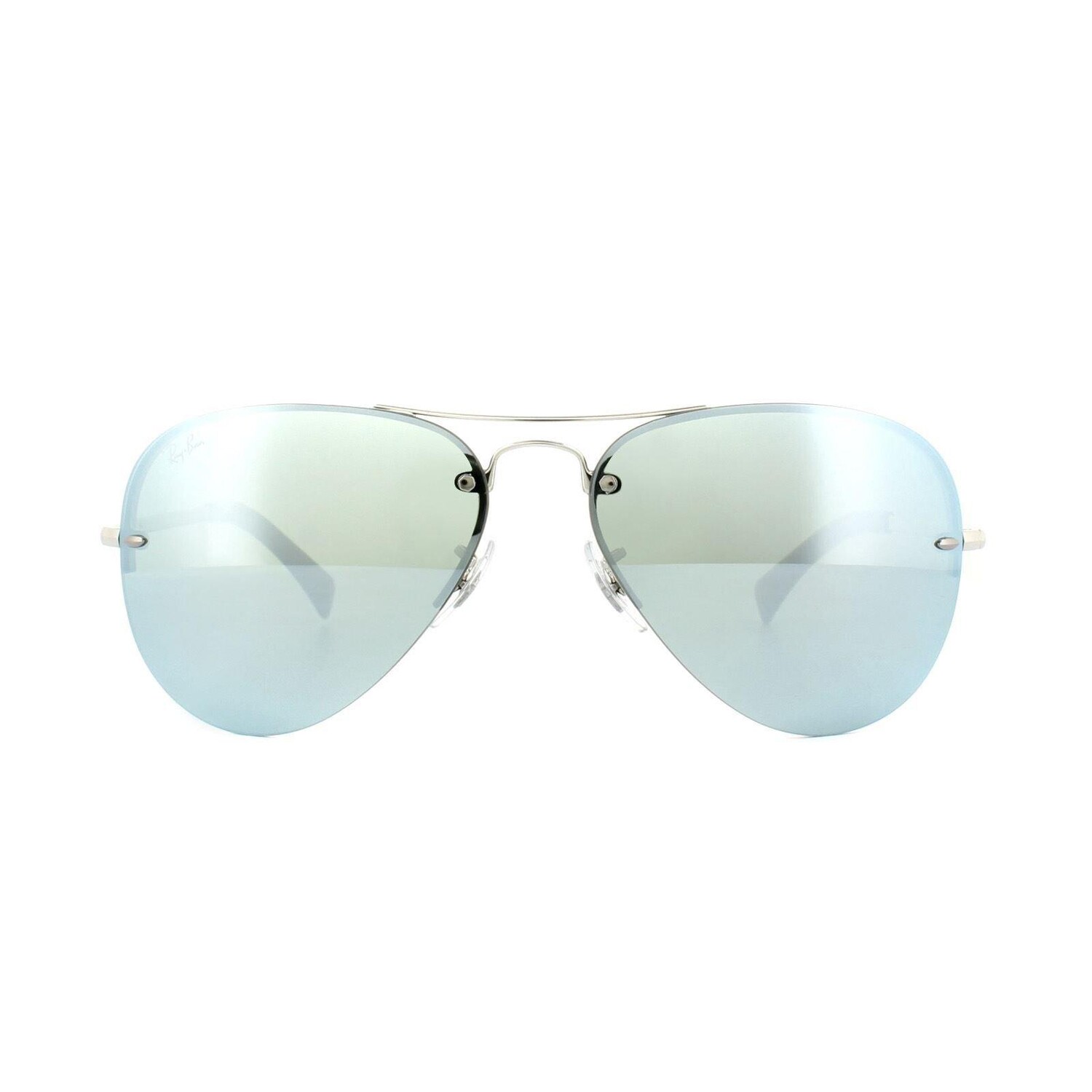 

Серебристые зеркальные солнцезащитные очки-авиаторы Ray-Ban, серебро