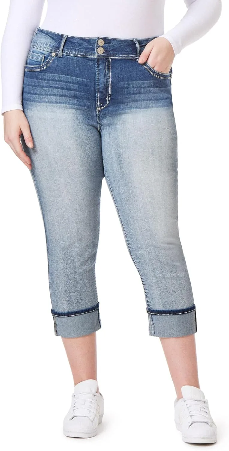 

Джинсы WallFlower Luscious Curvy 23.5” Mid-Rise Cropped для женщин, Insta Stretch Denim