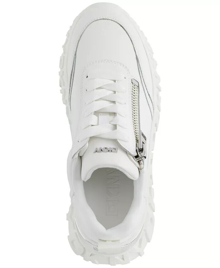 Женские кроссовки Lakelyn на платформе на молнии DKNY, белый — фото 4